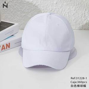 Gorra de Béisbol Angelina Blanca, 6 Paneles, Ajustable, Unisex, de Algodón, para Deportes al Aire Libre - Product Image 3