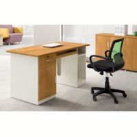 Tables de travail en placage de bois, bureaux de direction modernes avec rangement à tiroirs, poste de travail robuste pour bureau à domicile et salle d'étude