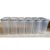 Boîte de rangement en plastique pour le riz, ensemble de 6 boîtes de rangement pour la cuisine de 2,5 l
