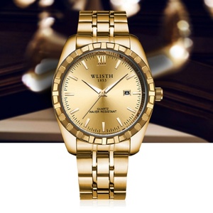 Montre à quartz en acier inoxydable pour homme avec logo personnalisé, cadran à aiguilles de luxe, boîtier en alliage, verre pour couples, usage professionnel - Product Image 1