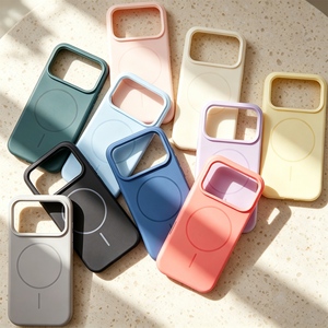 เคสโทรศัพท์ซิลิโคนเหลวแบบแม่เหล็กสำหรับ iPhone 17 Pro Max 10 สีลูกกวาด ป้องกันเต็มรูปแบบ ผิวสัมผัสนุ่ม รองรับการชาร์จไร้สาย - Product Image 1
