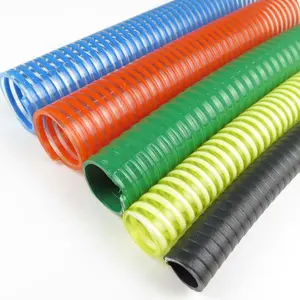 带波纹的PVC抽吸柔性塑料增强螺旋水泵排放螺旋管导管管路软管
