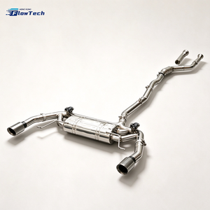 Échappement arrière FlowTech Valvetronic poli miroir pour BMW X3 G01 X4 G02 M40i 3.0T avec garantie d'un an - Product Image 1