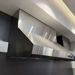 Hotte aspirante en acier inoxydable de 48 pouces avec conduits, 2000 m³/h, double moteurs puissants ultra-silencieux, commande numérique à écran tactile, déflecteur - Product Image 4