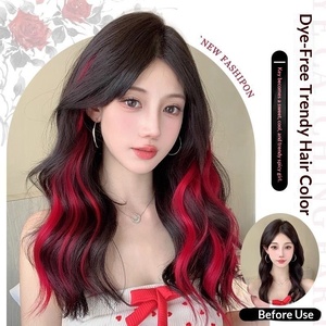 Peluca de Pelo Rizado de Colores con Clip para Orejas, Resistente al Calor, Accesorio de Moda para Mujer, Estilo Dulce y Moderno - Product Image 2