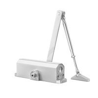VIANS Mécanisme de fermeture automatique de porte en alliage d'aluminium moderne 80 kg, amortissement automatique, fermeture lente et fluide, auto-verrouillage, pour porte coupe-feu