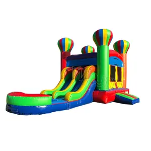 Dual Lane Balloon gonfiabile combo jumping house castelli gonfiabili lati bagnati o asciutti con piscina