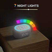 HiFiD 8 Haut-parleur sans fil avec sonneries de réveil, machine à son et réveil numérique pour chambres à coucher