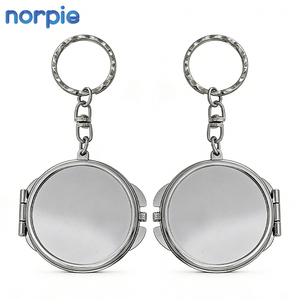Mini Espejo Llavero Compacto para Sublimación, Diseño Personalizado, Espejo Redondo en Blanco para Llavero - Product Image 2