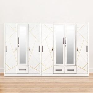 Armoire en acier imprimé sur mesure à 3 portes coulissantes, anti-humidité, pour chambre à coucher, <span class=keywords><strong>meuble</strong></span> de maison - Product Image 5