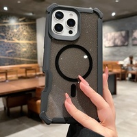 Coque de téléphone magnétique sans fil Glitter Armor pour iPhone 17 Air 16 Pro Max 15 14 Plus 12 11 13, protection antichoc