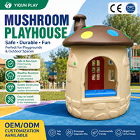 Équipements de jeux d'extérieur |   Maison de jeu pour enfants sur le thème des champignons |   Utilisation en maternelle pour les enfants de 2 à 8 ans, utilisation en extérieur |   Certifié CE