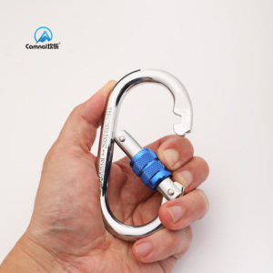 Mosquetón de Acero 40cr con Certificación CE, Modelo CA-K9935, Rosca de Alta Resistencia, Gancho Giratorio Personalizado de 25KN para Escalada en Roca - Product Image 4