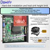 Boîtier PC de bureau Mini ITX personnalisable K05, design vertical fin, 2 ports USB avant, boîtier PC SFF durable en stock