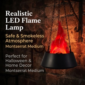Lampe à flamme <span class=keywords><strong>de</strong></span> table <span class=keywords><strong>de</strong></span> qualité supérieure avec design trépied stable et mouvement <span class=keywords><strong>de</strong></span> flamme dynamique pour la décoration professionnelle et les spectacles théâtraux - Product Image 6