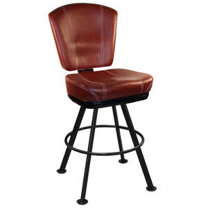 Sòng Bạc Cá Nhân Hiện Đại kim loại thanh ghế cao phân với tựa lưng cho nhà bar và nhà hàng ăn uống bền Chrome kết thúc - Product Image 4