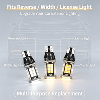 Ampoule LED de recul T15-3030-24SMD à 5 faces, blanc 6000K, sans erreur Canbus, T15 921 W16W, pour feux de recul et de stationnement auto