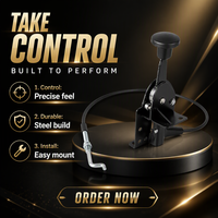 Rakitan Kontrol Throttle Tangan Hitam 333 D3677 untuk Tuas Throttle Mesin Backhoe Loader JCB 3CX T4i