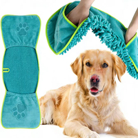 Peignoir de bain pour animaux de compagnie à séchage rapide G-Quick, serviette en chenille absorbante, manteau de séchage pour chien à porter après le bain, la natation, la pluie ou la promenade, lavable en machine