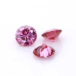 6.5mm-10mm Starsgemメッキピンク<span class=keywords><strong>Moissanite</strong></span>リングラウンドブリリアントカットピンクカラー<span class=keywords><strong>Moissanite</strong></span> - Product Image 3