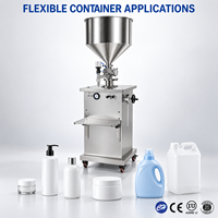Machine de remplissage semi-automatique pneumatique à piston SUS304 de 50 à 5000 ml pour crème cosmétique, shampoing, savon liquide et pâte