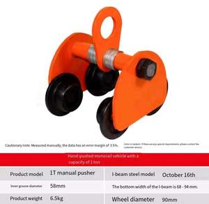 कारखाने अनुकूलित 0.5 टन स्टील बीम ट्रॉली हाथ धक्का दिया चार-पहिया रोल कंटेनर पाउडर 1 वर्ष की वारंटी ओएम - Product Image 2