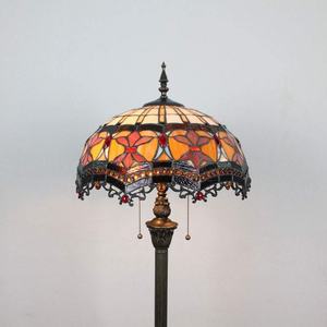 Lámpara de Pie de Vidrio Estilo Barroco Moderno de 16 Pulgadas, LED Regulable, Luz Blanca Cálida, Base E27, Alto CRI 80, Garantía de 2 Años, 50,000 - Product Image 1