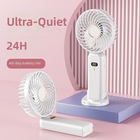 Ventilateur portable pliable G10 avec logo personnalisé OEM ODM, écran LED numérique, rechargeable, mini ventilateur avec support pour téléphone