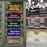 Panneau publicitaire lumineux LED mural amovible pour salon de beauté, en verre, avec découpe personnalisée pour nail art et broderie