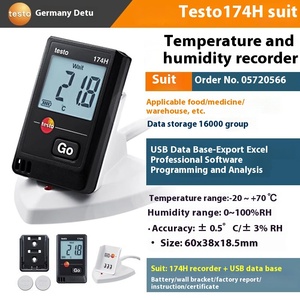 เครื่องวัดอุณหภูมิและความชื้นแบบพกพาสำหรับการขนส่งยา รุ่น Testo174T/174H  ความแม่นยำสูง ผลิตจากพลาสติก ABS สำหรับควบคุมอุณหภูมิในระบบโซ่ความเย็น - Product Image 4