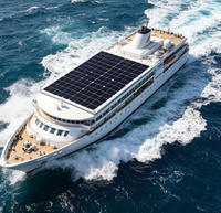 Panneau solaire marin bifacial à double vitrage 220W 20.4V, résistant au sel, module PV monocristallin pour yacht, voilier, bateau de pêche