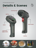 Lector de códigos de barras inalámbrico Syble XB-D70 2D de alta calidad, escáner de códigos QR portátil, escáner automático de mano, escáner de inventario con aplicación.