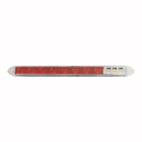 Barre lumineuse LED 13.5 ", STT avec feu de recul et lentille réflexe, lampe d'indication de marqueur latéral de remorque de camion, conforme DOT/SAE/FMVSS108
