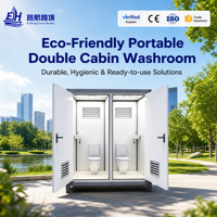 Toilettes et lavabo mobiles modernes en acier de couleur personnalisée, portables pour l'extérieur, avec un design durable et écologique pour un usage en appartement