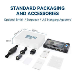 Hugerock B70 8GB Android 1000 Nit 10000MAh Thẻ Tín Dụng Skimmer Vân Tay Mô-đun Đầu Đọc RFID Ruggedized PC Máy Tính Bảng Gồ Ghề 4G MTK - Product Image 5