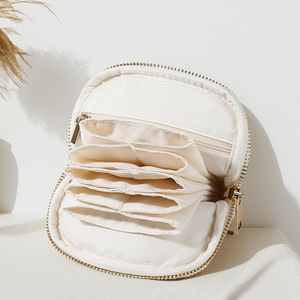 Mini sac de rangement pour bijoux de style carré, personnalisable, de luxe, avec fermeture à glissière, grande capacité, sac d'emballage pour bijoux - Product Image 3