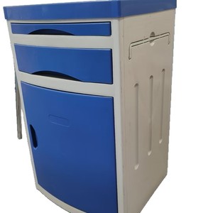 Armoire d'hôpital en plastique bleu foncé avec porte à panneau plat pour chambre et bureau - Product Image 5