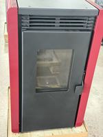Cheminées à granulés modernes autoportantes en acier, 6 kW, haute efficacité, éco-conçues, avec télécommande