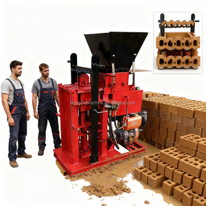Machine à fabriquer des blocs d'interverrouillage manuels écologiques de petite taille QT2-25 pour la production de briques de jouets <span class=keywords><strong>Lego</strong></span> avec moteur PLC et engrenage - Product Image 1