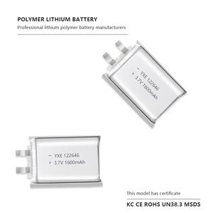 Venta al por mayor profesional electrónica de consumo 3,7 V/1600mAh recargable 122646 polímero de litio batería bolsa baterías de iones de litio - Product Image 2
