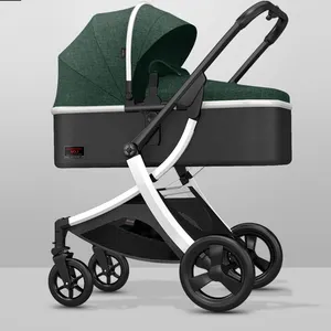 China wholesale luxury baby stroller car seat 3 in 1 high landscape bebek arabasi folding pram wagon carrier bebe products