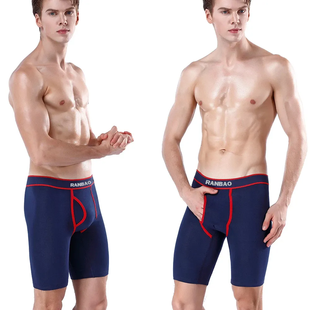 2023 Boxer in cotone intimo uomo personalizzato all'ingrosso personalizza Boxer Largos De Caballeros