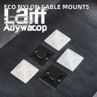 HNVANTAR Supports de fixation pour serre-câbles industriels en nylon auto-adhésifs 20*20mm, accessoires de câblage pour la gestion des fils et les clips de câbles