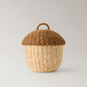 Cesta de Almacenamiento de Bambú con Forma de Hongo, Diseño de Dibujos Animados, para Habitación Infantil, para Guardar Juguetes y Mantas - Product Image 1