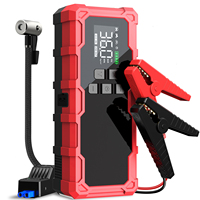 Démarreur de Voiture et Moto ODM Personnalisé 1000A, Batterie Externe 12V 10000mAh, Pompe à Air 6-en-1 avec Écran LCD, Pinces Intelligentes Numériques, Urgence