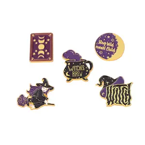 Magic Witches Cup Brew Wizarding World Cat Brooch Factory Custom Soft Enamel Lapel Pins
