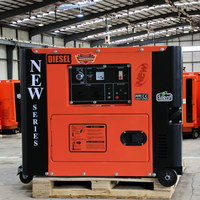 Générateur diesel silencieux 7 kW 12 kVA à démarrage automatique, châssis ouvert, avec ATS, alternateur 100 % cuivre 220 V 380 V pour usage domestique