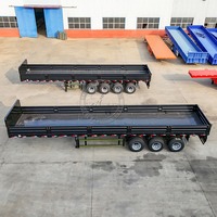 Semi-remorque chinoise à 3 essieux avec ridelles pour le transport de marchandises en vrac, à vendre