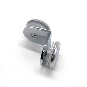 Clip Redondo de Aleación de Zinc <span class=keywords><strong>para</strong></span> Unir Vidrio a Vidrio, Clip de Partición de 90 Grados <span class=keywords><strong>para</strong></span> Mampara de Ducha, Vidrio sin Marco - Product Image 5