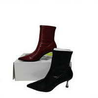 Stivali da Donna Personalizzati OEM/ODM - Impermeabili in Pelle PU, Punta Affusolata, Comodi Tacchi Alti, Stile Italiano per Autunno/Inverno/Primavera